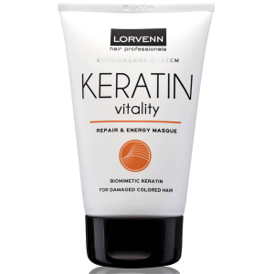 LORVENN - Восстанавливающая маска с кератином для поврежденных окрашенных волос Chromacare System Keratin Vitality Repair & Energy Masque100 мл