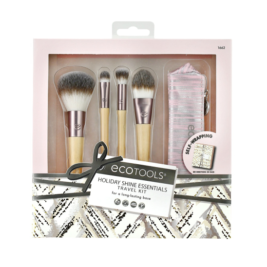 Набор из кистей для макияжа и косметички Holiday shine essentials travel kit - 1