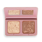 Палетка хайлайтер и бронзер Maffashion Face Duo Malibu Sunset Diary