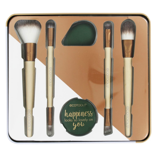 Набор для макияжа Warm Winter Glow Beauty Kit : кисти, спонж, зеркало - 2