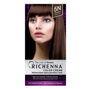 Richenna - Крем-краска для волос с хной - тон 5N каштановый