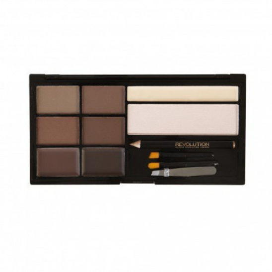 Палетка теней для бровей - Ultra Brow Palette - Medium to Dark - 1