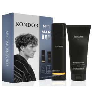 KONDOR - Man Box Набор для мужчин (Пена для бритья/Крем после бритья) 200 мл+200 мл