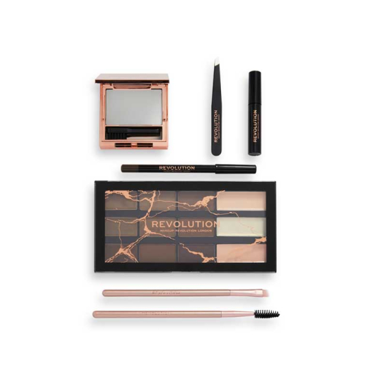 Подарочный набор для макияжа бровей Brow Shaping Kit With Bag - 2