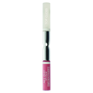 Seventeen - Жидкая стойкая помада-блеск All day lip color & top gloss, 01 пастельно розовый