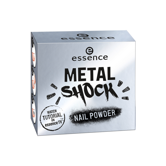 Эффектная пудра для ногтей Metal Shock Nail Powder, 01 серебряный - 2