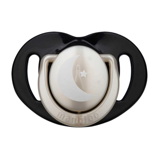 Двойная ортодонтическая пустышка с боксом для хранения 12+, Pearl & Black/Day & Night 2 шт - 3