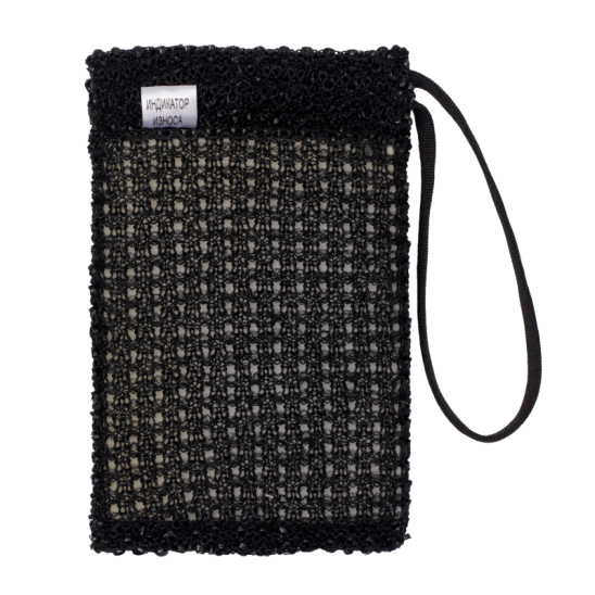 Мочалка брикет для пилинга с индикатором износа, черный - 1