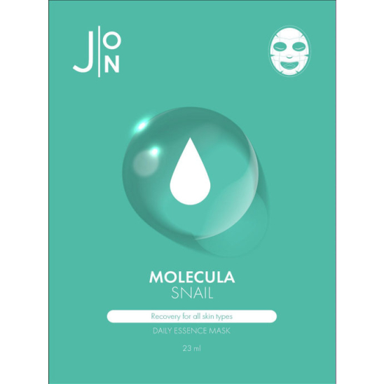Тканевая маска для лица с муцином улитки Molecula Snail Daily Essence Mask - 1