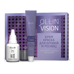 Ollin Professional - Крем-краска для бровей и ресниц в наборе - черный20 мл