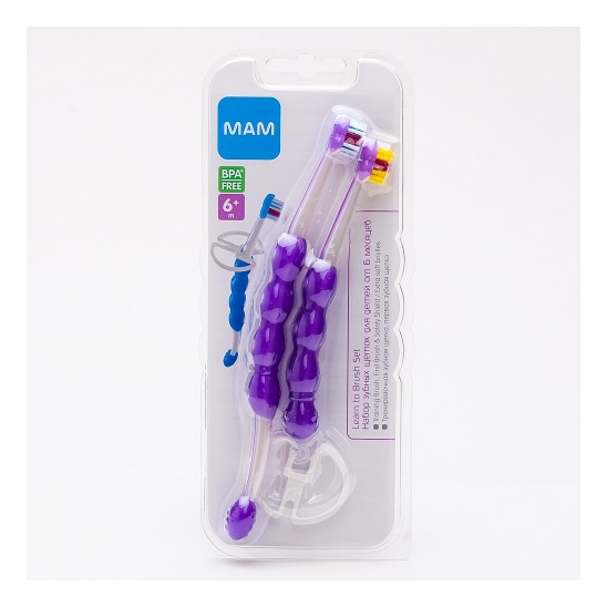 Learn To Brush Set зубные щетки, фиолетовая 2 шт. - 2