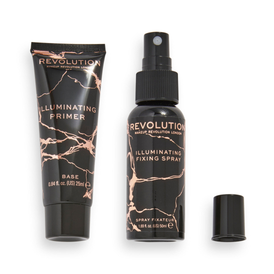 Набор для макияжа лица: праймер и фиксирующий спрей Illuminating Prime & Fix Duo - 2
