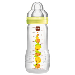 MAM - Бутылочка для кормления 330 мл, желтая, 4+