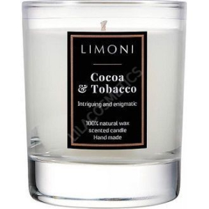Limoni - Ароматическая свеча Какао и Табак Cocoa & Tobacco160 гр