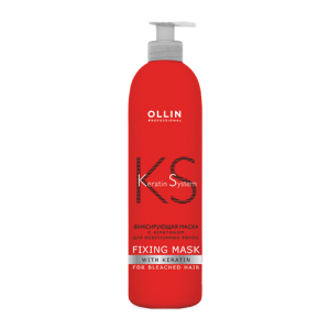 Ollin Professional - Фиксирующая маска с кератином для осветлённых волос500 мл