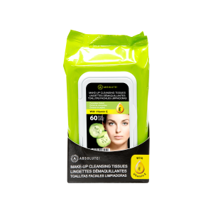 Absolute New York - Влажные салфетки для удаления макияжа Absolute! MakeUp Cleansing Tissue 60 шт. Cucumber