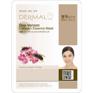 Dermal - Тканевая маска Bee Venom Collagen Essence Mask, пчелиный яд и коллаген, 23 мл