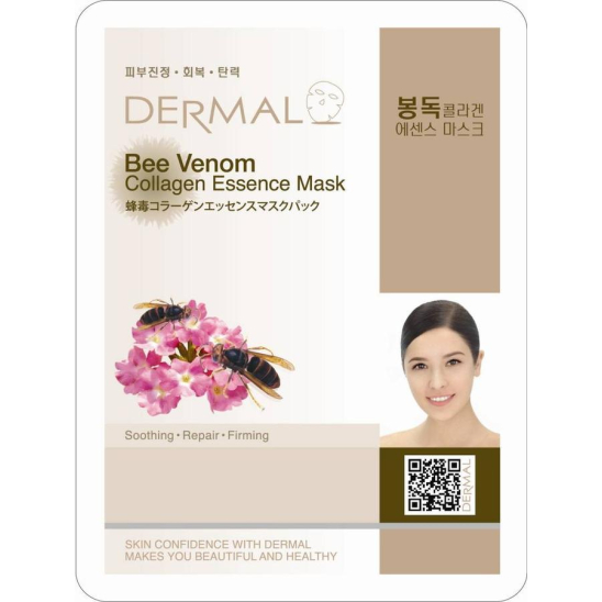 Тканевая маска Bee Venom Collagen Essence Mask, пчелиный яд и коллаген, 23 мл - 1