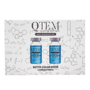 Qtem - Холодный ботокс Колор Бомб концентрат для восстановления волос и усиления стойкости цвета, 2*15 мл