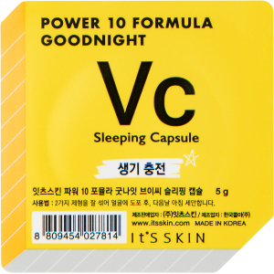 It's Skin - Ночная маска-капсула, тонизирующая Power 10 Formula Goodnight Sleeping Capsule VC, 5 г