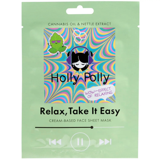Тканевая маска для лица, с Маслом Конопли и Экстрактом Крапивы Relax, Take It Easy - 1