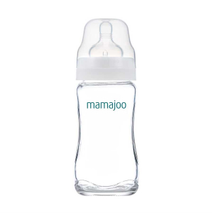 Mamajoo - Бутылочка для кормления стеклянная антиколиковая 0+ Glass Feeding Bottle, 240 мл