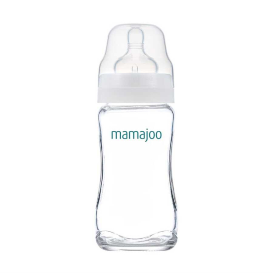 Бутылочка для кормления стеклянная антиколиковая 0+ Glass Feeding Bottle, 240 мл - 1