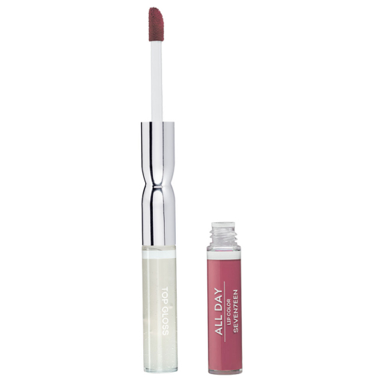 Жидкая стойкая помада-блеск All day lip color & top gloss, 90 Нежно розовый - 2