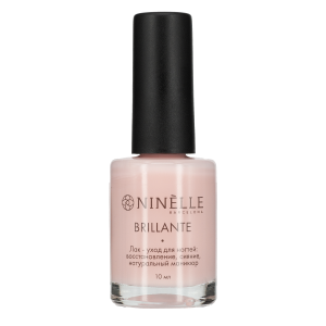 Ninelle - Лак-уход для ногтей: восстановление, сияние, естественный маникюр Brillante, 207 розовый
