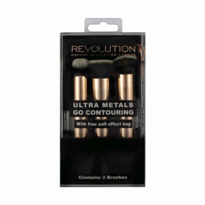 Makeup Revolution - Набор кистей для макияжа Ultra Metals Go Contouring
