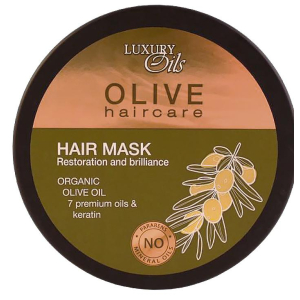 Luxury Oils - Маска для волос Olive Haircare Восстановление и блеск с органическим маслом оливы и кератином250 мл