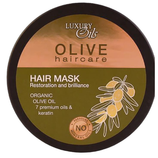 Маска для волос Olive Haircare Восстановление и блеск с органическим маслом оливы и кератином - 1