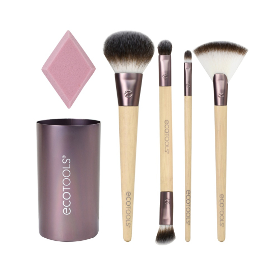 Набор из кистей для макияжа, спонжа и стаканчика - Festive & Flawless Beauty Kit - 1
