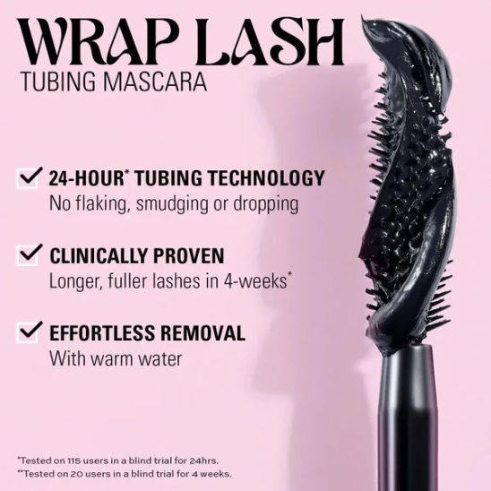 Тушь для ресниц Wrap Lash Mega Extension & Volume Tubing Mascara, Burgundy - 5