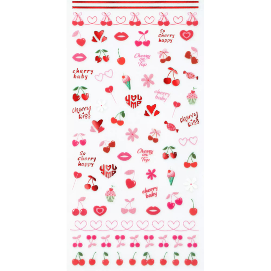 Стикеры для ногтей So Cherry happy cherry scented nail stickers, 01 With Extra Cherries, Please! - 2