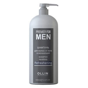 Ollin Professional - Premier For Men Шампунь для волос и тела освежающий1000 мл