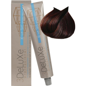 3Deluxe Professional - 5.52 Крем-краска для волос Светло-каштановый шоколадный (Красное дерево)100 мл