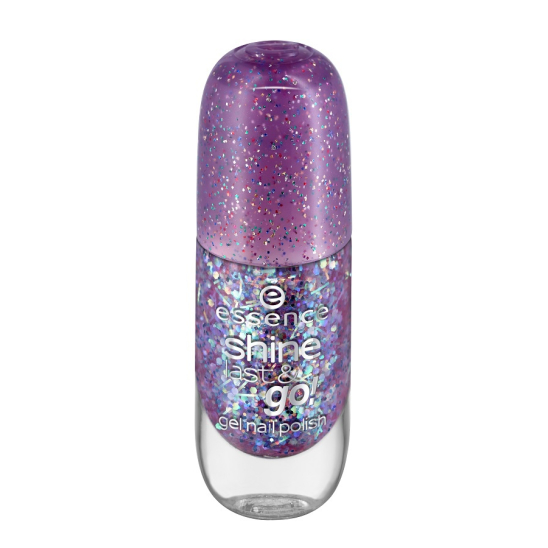 Лак для ногтей Shine Last & Go!, 23 сиреневый с блестками - 1