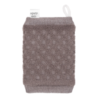 Мочалка рельефная брикет, серо-бежевый