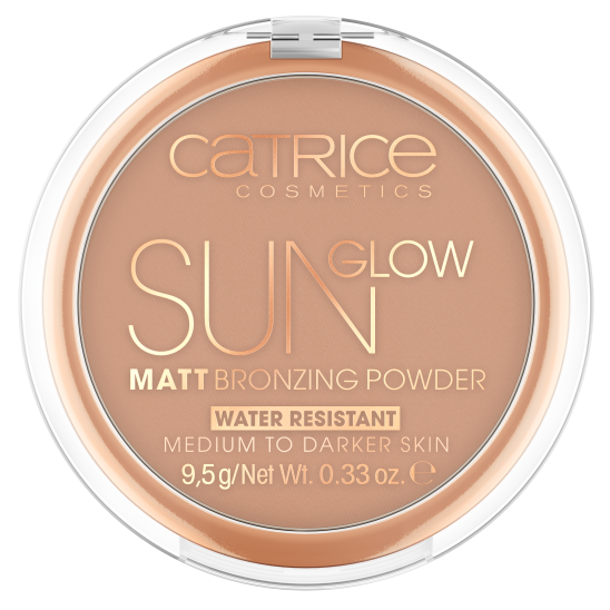Пудра компактная Sun Glow Matt Bronzing Powder с эффектом загара матирующая, 035 Universal Bronze - 1