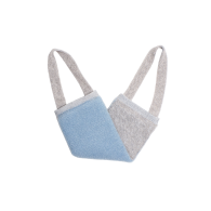 Мочалка с ручками двусторонняя 2в1 из хлопковой и массажной нити, цвет в ассортименте