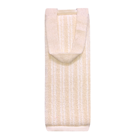 Мочалка длинная с ручками из хлопка СК 32, цвет в ассортименте - 2