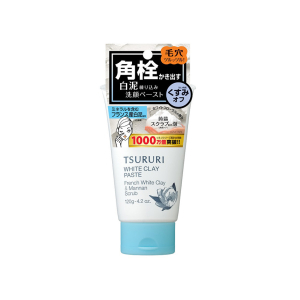 TSURURI - Пенка-скраб для глубокого очищения кожи с французской белой глиной и японским маннаном, 120 г