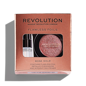 Makeup Revolution - Праймер + тени для век Flawless Foils, Rose Gold