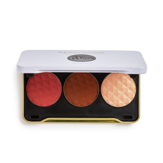 Палетка для макияжа лица: румяна, бронзер, хайлайтер Patricia Bright Face Palette You Are Gold - 3