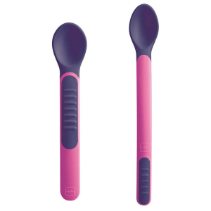 MAM - Feeding Spoons & Cover Ложки для кормления (2 шт.) с защитным футляром, розовые, 6+ мес.