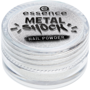 essence - Эффектная пудра для ногтей Metal Shock Nail Powder, 01 серебряный