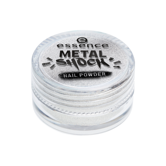 Эффектная пудра для ногтей Metal Shock Nail Powder, 01 серебряный - 1