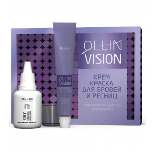 Ollin Professional - Крем-краска для бровей и ресниц в наборе - коричневый