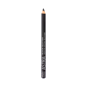 Astra Make-Up - Карандаш для глаз Black glitter контурный, BG черный1,1 г